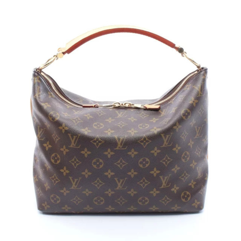 Louis Vuitton Sully Shoulder Bag Canvas Leather Monogram Brown